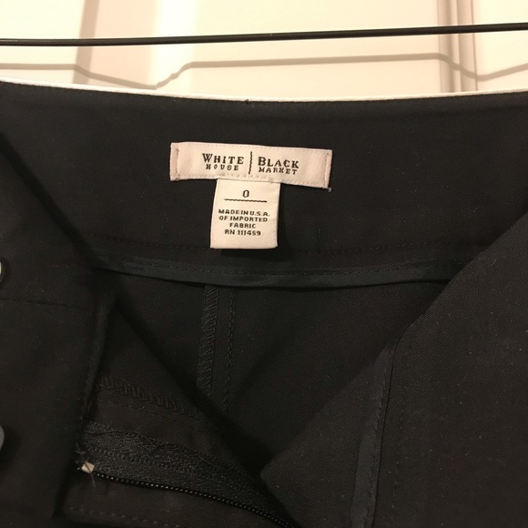 WHBM wide leg cropped dress pants, sz 0 - Picture 4 of 12